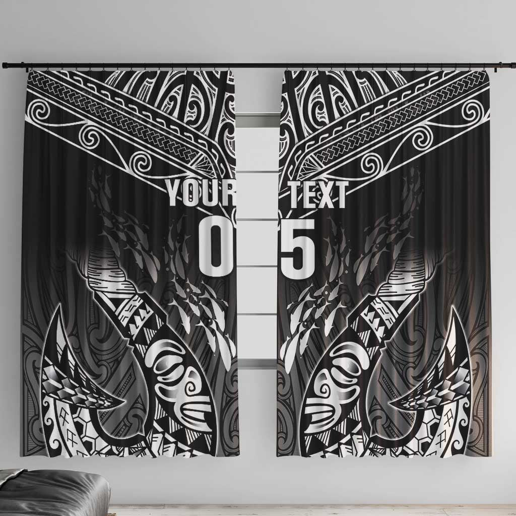 Custom New Zealand Fishing Window Curtain Aotearoa Maori Koru - Polynesian Pride
