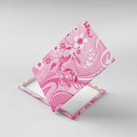 Memorial Pink Breast Cancer Awareness Canvas Wall Art Plumeria Floral Tribal Pattern - Polynesian Pride