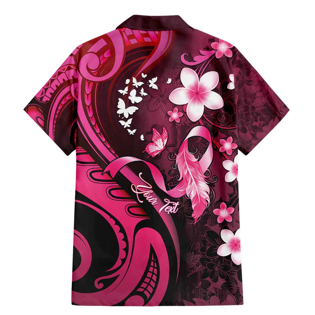 Personalised Memorial Breast Cancer Awareness Family Matching Mermaid Dress and Hawaiian Shirt Plumeria Floral Tribal Pattern - Polynesian Pride