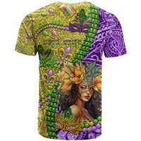 Personalised Hawaii Mardi Gras T Shirt Polynesian Pattern With Glitter Style LT05 - Polynesian Pride