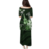 Hawaii Ukulele Puletasi Polynesian Pattern Mix Hibiscus Green Version LT05 - Polynesian Pride