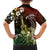 Hawaii Ukulele Family Matching Off The Shoulder Long Sleeve Dress and Hawaiian Shirt Polynesian Pattern Mix Hibiscus Reggae Version LT05
