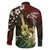 Hawaii Ukulele Family Matching Off The Shoulder Long Sleeve Dress and Hawaiian Shirt Polynesian Pattern Mix Hibiscus Reggae Version LT05