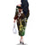 Hawaii Ukulele Family Matching Off The Shoulder Long Sleeve Dress and Hawaiian Shirt Polynesian Pattern Mix Hibiscus Reggae Version LT05