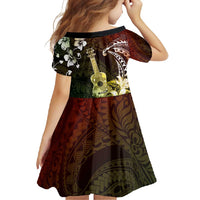 Hawaii Ukulele Family Matching Tank Maxi Dress and Hawaiian Shirt Polynesian Pattern Mix Hibiscus Reggae Version LT05 - Polynesian Pride