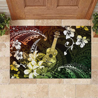 Hawaii Ukulele Rubber Doormat Polynesian Pattern Mix Hibiscus Reggae Version LT05 Reggae - Polynesian Pride