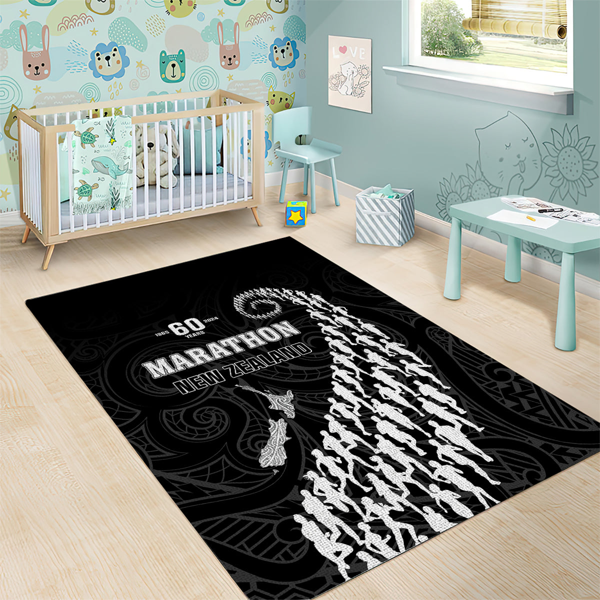 New Zealand Marathon Area Rug Maori Style