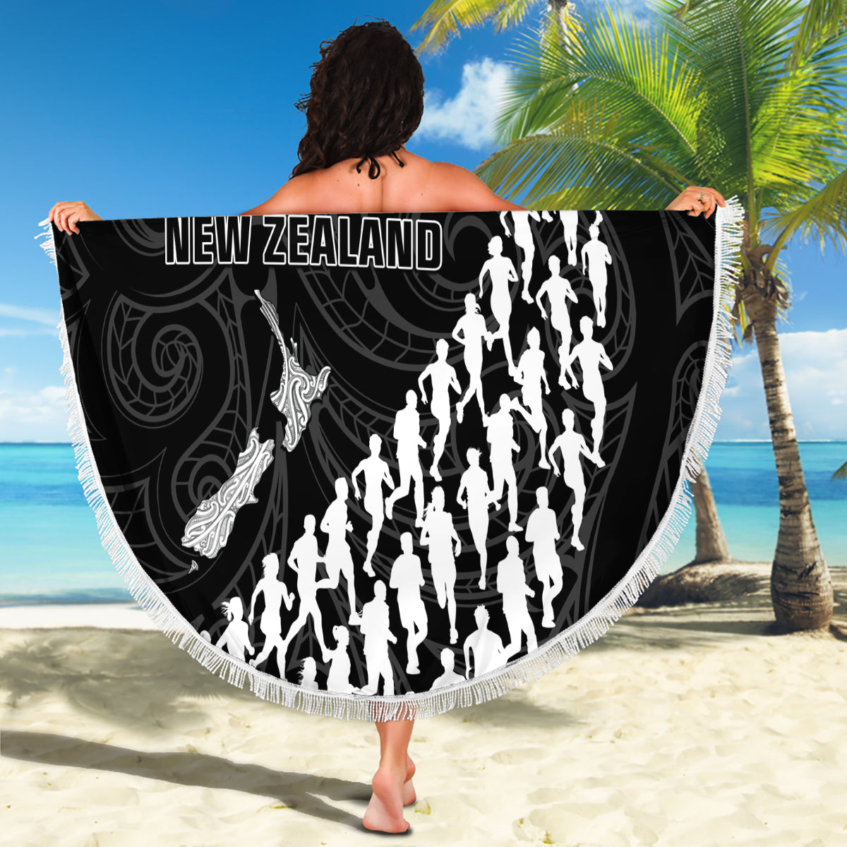 New Zealand Marathon Beach Blanket Maori Style