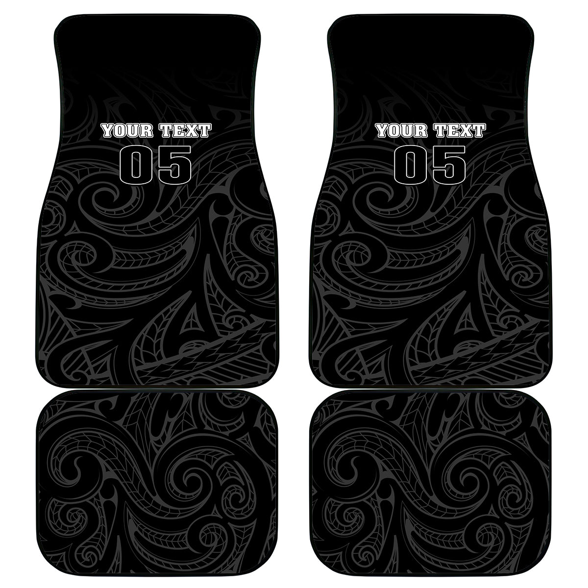 Custom New Zealand Marathon Car Mats Maori Style