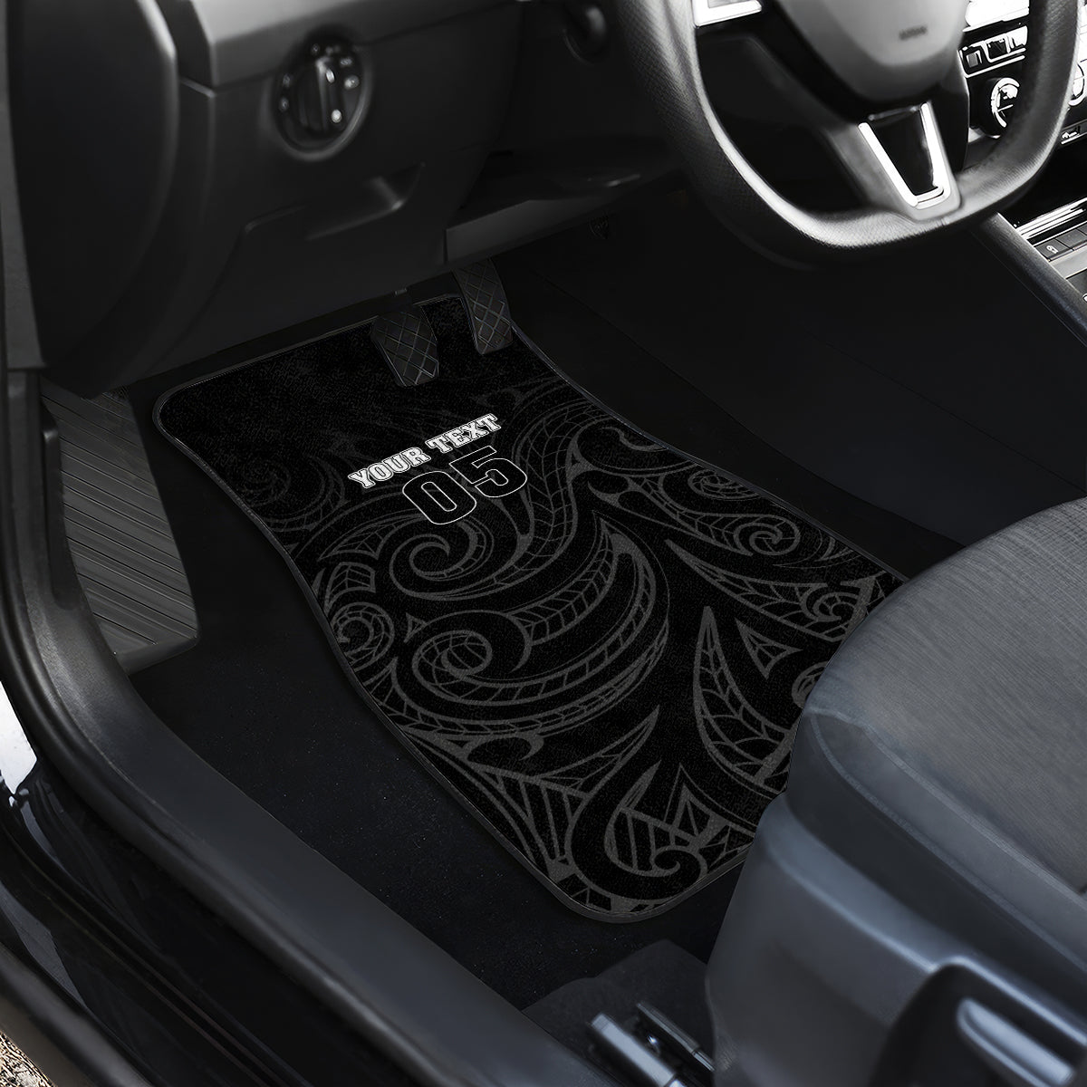 Custom New Zealand Marathon Car Mats Maori Style