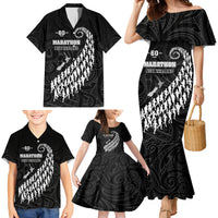 Custom New Zealand Marathon Family Matching Mermaid Dress and Hawaiian Shirt Maori Style LT05 - Polynesian Pride