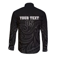 Custom New Zealand Marathon Long Sleeve Button Shirt Maori Style