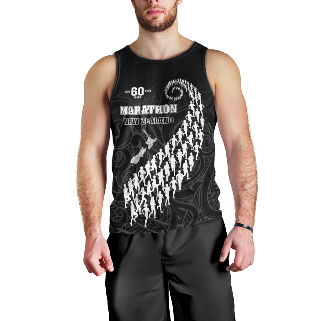 Custom New Zealand Marathon Men Tank Top Maori Style LT05 - Polynesian Pride