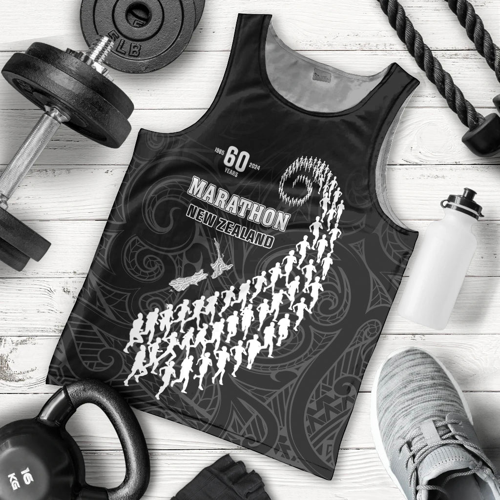 Custom New Zealand Marathon Men Tank Top Maori Style LT05 - Polynesian Pride