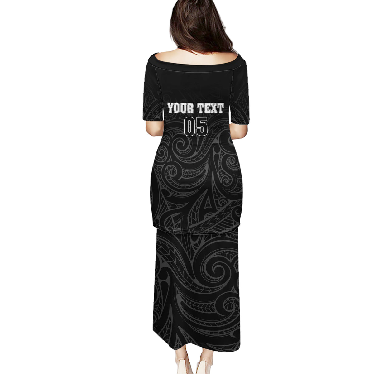 Custom New Zealand Marathon Puletasi Maori Style