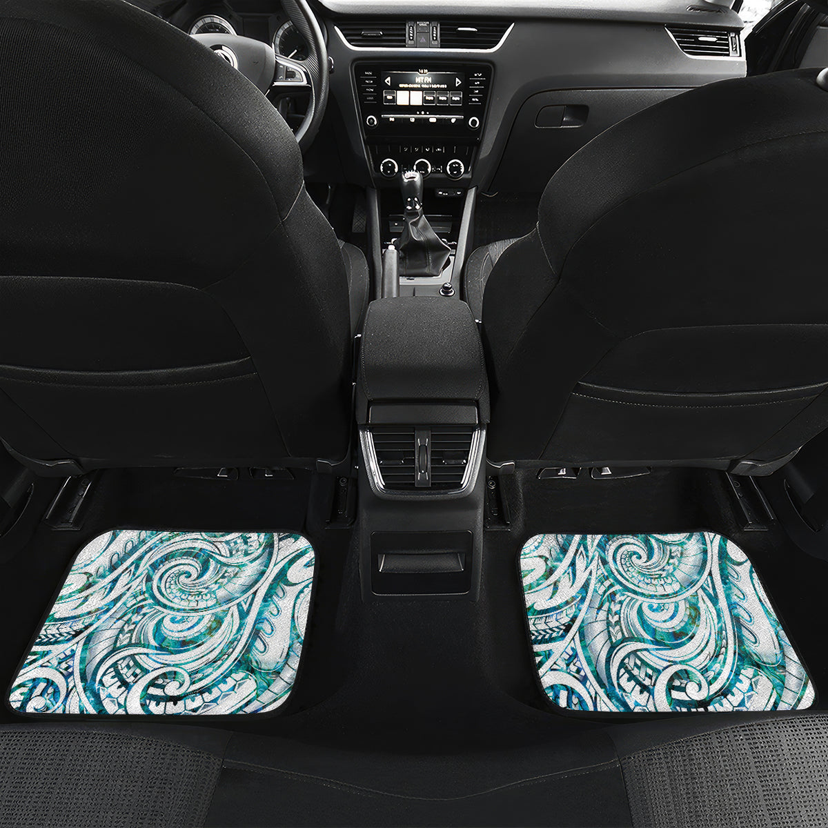 New Zealand Aotearoa Hari Ra Mama Car Mats A Mother's Love Is Like No Otter LT05 Set 2pcs - Back White - Polynesian Pride