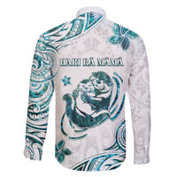 New Zealand Aotearoa Hari Ra Mama Family Matching Off Shoulder Maxi Dress and Hawaiian Shirt A Mother's Love Is Like No Otter LT05 - Polynesian Pride