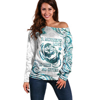 New Zealand Aotearoa Hari Ra Mama Off Shoulder Sweater A Mother's Love Is Like No Otter