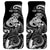 Personalised New Zealand Maori Taniwha Car Mats Silver Fern Black Version