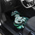 Personalised New Zealand Maori Taniwha Car Mats Silver Fern Paua Shell Version