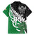 New Zealand And Ireland Rugby Custom Family Matching Off Shoulder Short Dress and Hawaiian Shirt Silver Fern With Celtic Cross