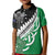 New Zealand And Ireland Rugby Custom Kid Polo Shirt Silver Fern With Celtic Cross