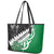 New Zealand And Ireland Rugby Leather Tote Bag Silver Fern With Celtic Cross