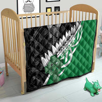 New Zealand And Ireland Rugby Quilt Silver Fern With Celtic Cross LT05 - Polynesian Pride