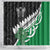 New Zealand And Ireland Rugby Shower Curtain Silver Fern With Celtic Cross