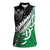 New Zealand And Ireland Rugby Custom Women Sleeveless Polo Shirt Silver Fern With Celtic Cross