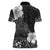 Hawaii Hibiscus With Black Polynesian Pattern Women Polo Shirt