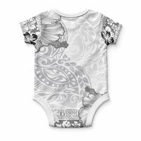 Hawaii Hibiscus With White Polynesian Pattern Baby Onesie