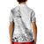 Hawaii Hibiscus With White Polynesian Pattern Kid Polo Shirt