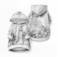 Hawaii Hibiscus With White Polynesian Pattern Pet Hoodie