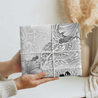 Hawaii Hibiscus With White Polynesian Pattern Wrapping Paper - Polynesian Pride