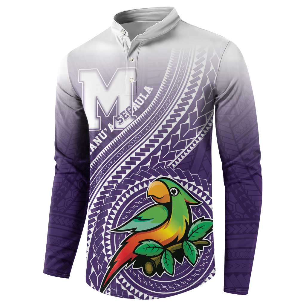 Personalized Manua High School Button Sweatshirt Polynesian Tribal Pattern LT05 - Polynesian Pride