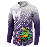 Personalized Manua High School Button Sweatshirt Polynesian Tribal Pattern LT05 - Polynesian Pride