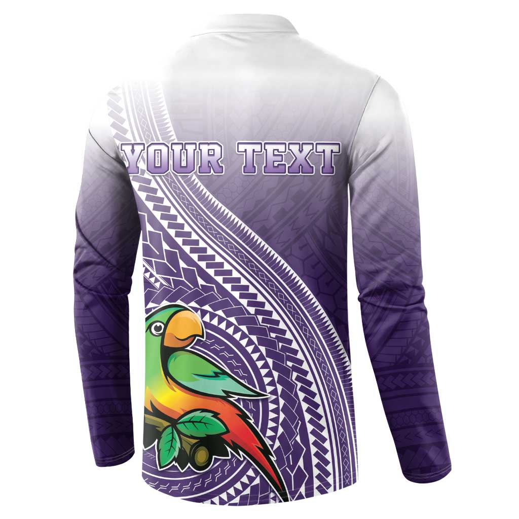 Personalized Manua High School Button Sweatshirt Polynesian Tribal Pattern LT05 - Polynesian Pride