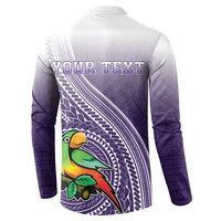 Personalized Manua High School Button Sweatshirt Polynesian Tribal Pattern LT05 - Polynesian Pride