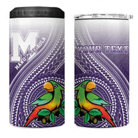 Personalized Manua High School 4 in 1 Can Cooler Tumbler Polynesian Tribal Pattern LT05 One Size: 16 oz Purple - Polynesian Pride