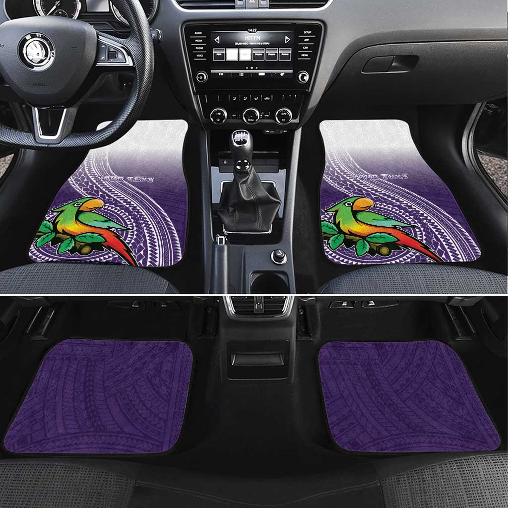 Manua High School Car Mats Polynesian Tribal Pattern LT05 Set 4pcs Purple - Polynesian Pride