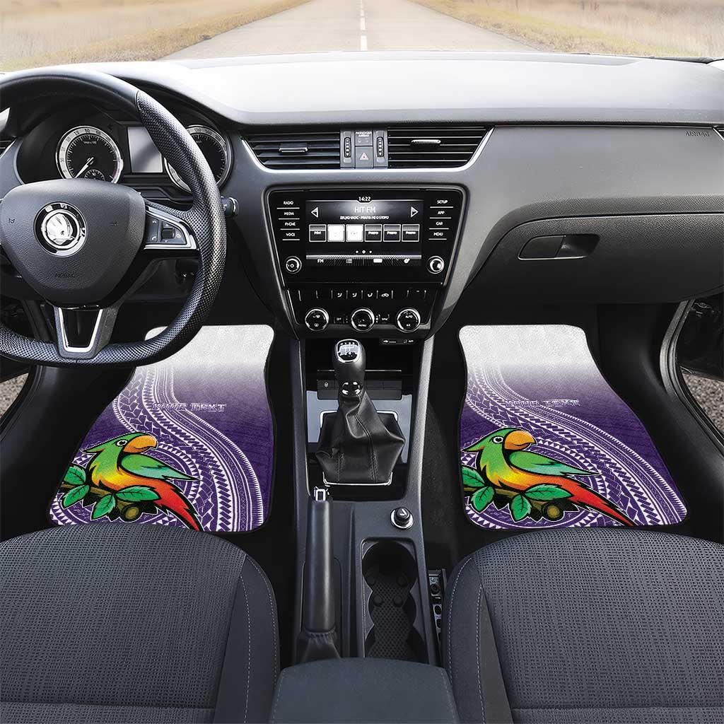 Manua High School Car Mats Polynesian Tribal Pattern LT05 Set 2pcs - Front Purple - Polynesian Pride