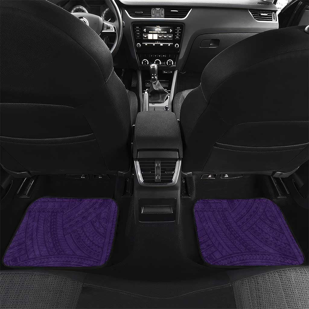 Manua High School Car Mats Polynesian Tribal Pattern LT05 Set 2pcs - Back Purple - Polynesian Pride