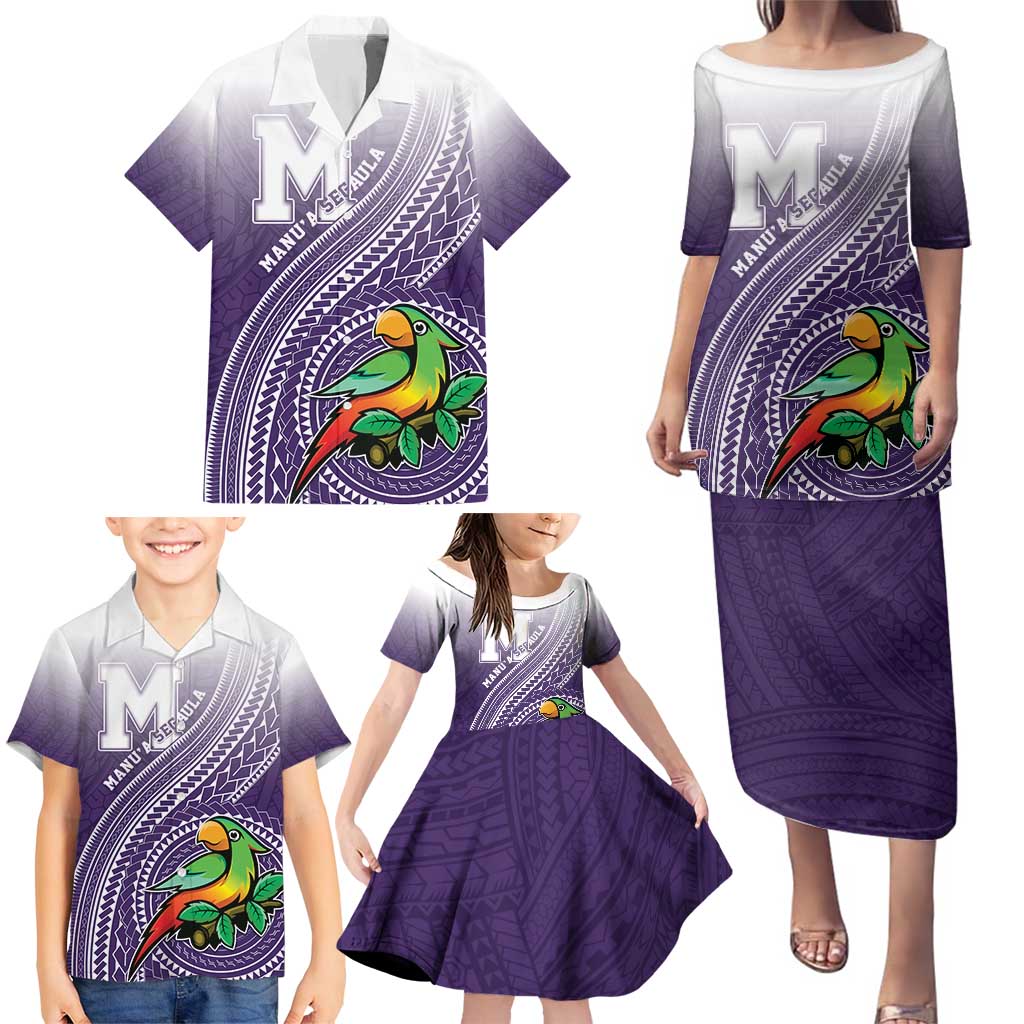 Personalized Manua High School Family Matching Puletasi and Hawaiian Shirt Polynesian Tribal Pattern LT05 - Polynesian Pride