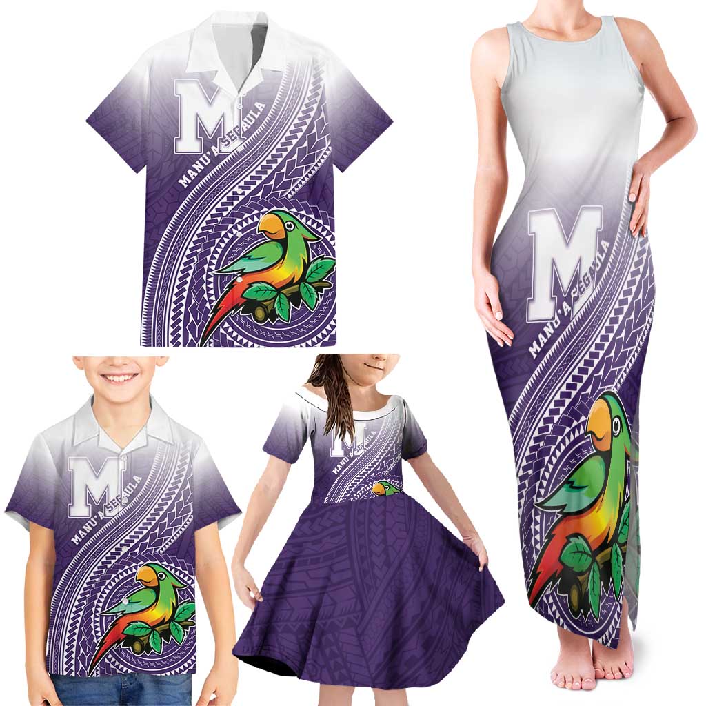 Personalized Manua High School Family Matching Tank Maxi Dress and Hawaiian Shirt Polynesian Tribal Pattern LT05 - Polynesian Pride