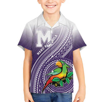 Personalized Manua High School Kid Hawaiian Shirt Polynesian Tribal Pattern LT05 Kid Purple - Polynesian Pride
