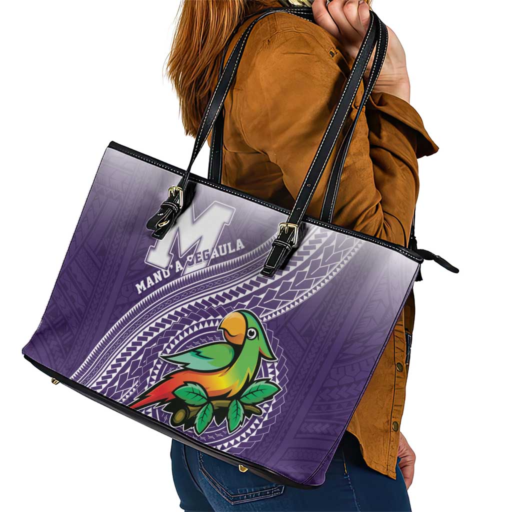 Manua High School Leather Tote Bag Polynesian Tribal Pattern LT05 - Polynesian Pride