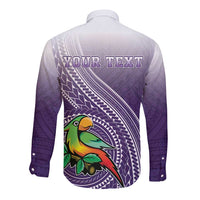 Personalized Manua High School Long Sleeve Button Shirt Polynesian Tribal Pattern LT05 - Polynesian Pride