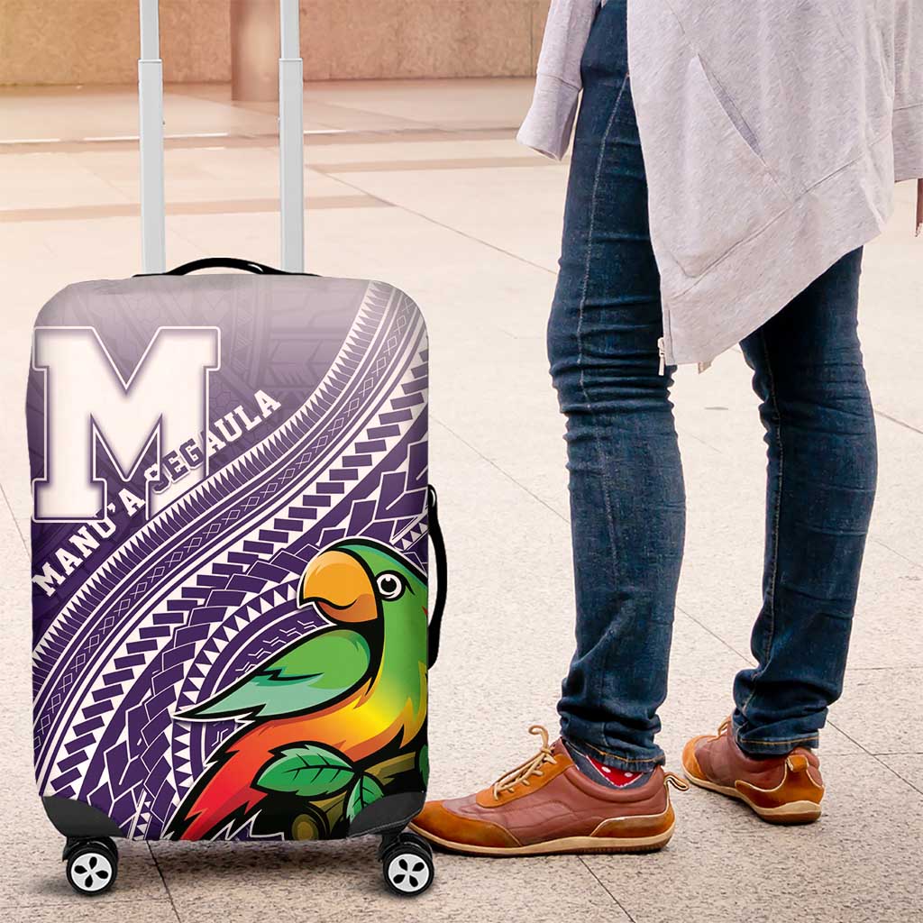 Manua High School Luggage Cover Polynesian Tribal Pattern