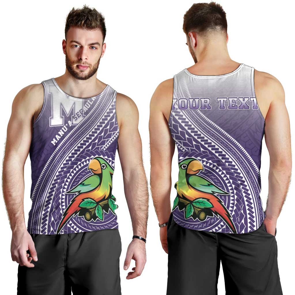 Personalized Manua High School Men Tank Top Polynesian Tribal Pattern